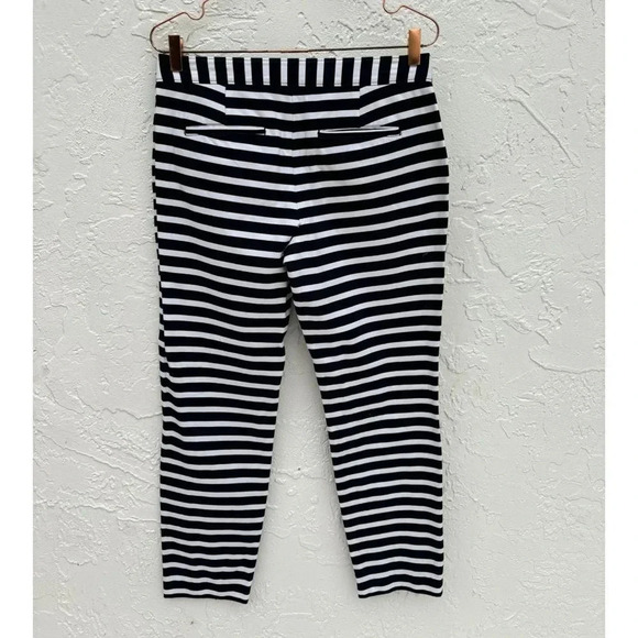 New Express Womens Low Rise Skinny Leg Ankle Fit Sailor Pants Stripes Sz 6R - Picture 2 of 14